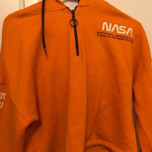 Orange nasa crop top